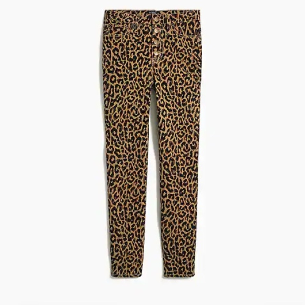 J. Crew Leopard High Rise Skinny Jean